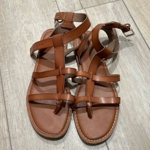 Brown gladiator sandals